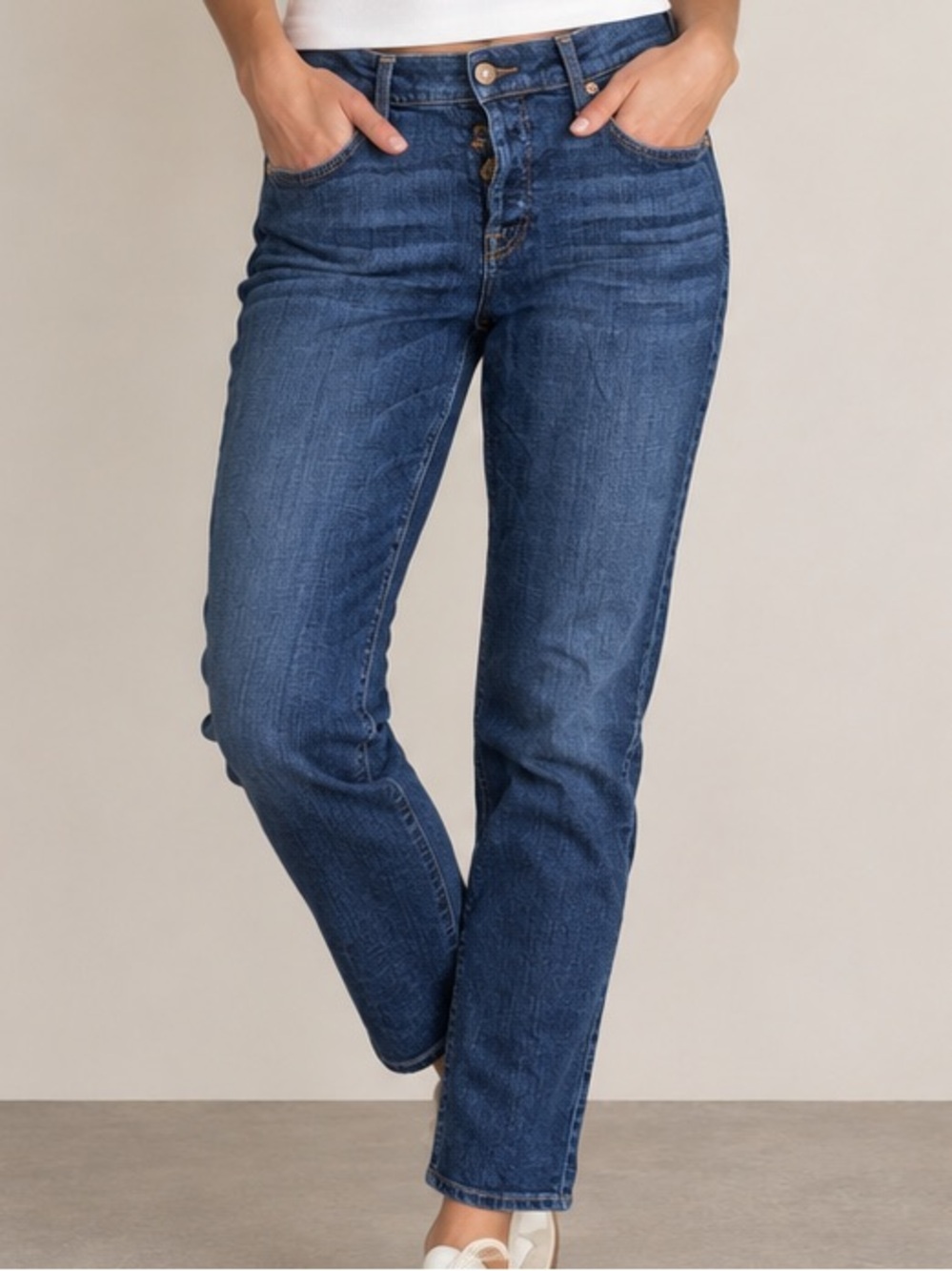 Josefina Skinny Boyfriend Button-fly Jean / 7 For All Mankind [Size 30]